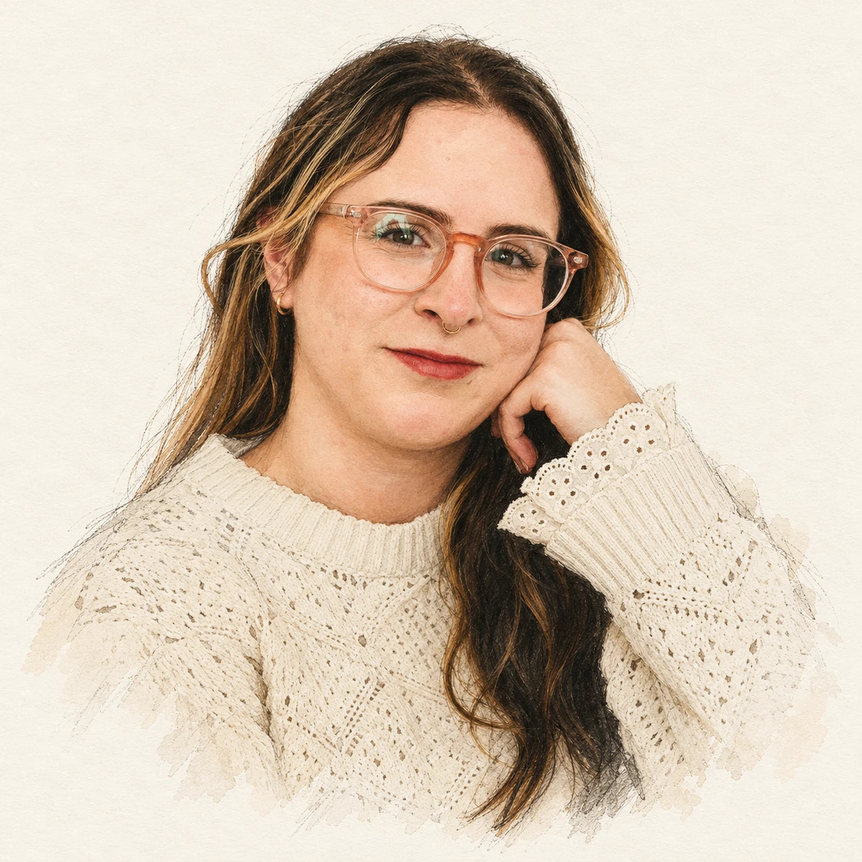 Illustrated portrait of Kassandra at Loshen &amp; Crem