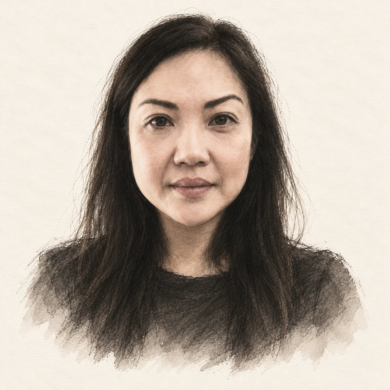 Illustrated portrait of Winnie at Loshen &amp; Crem