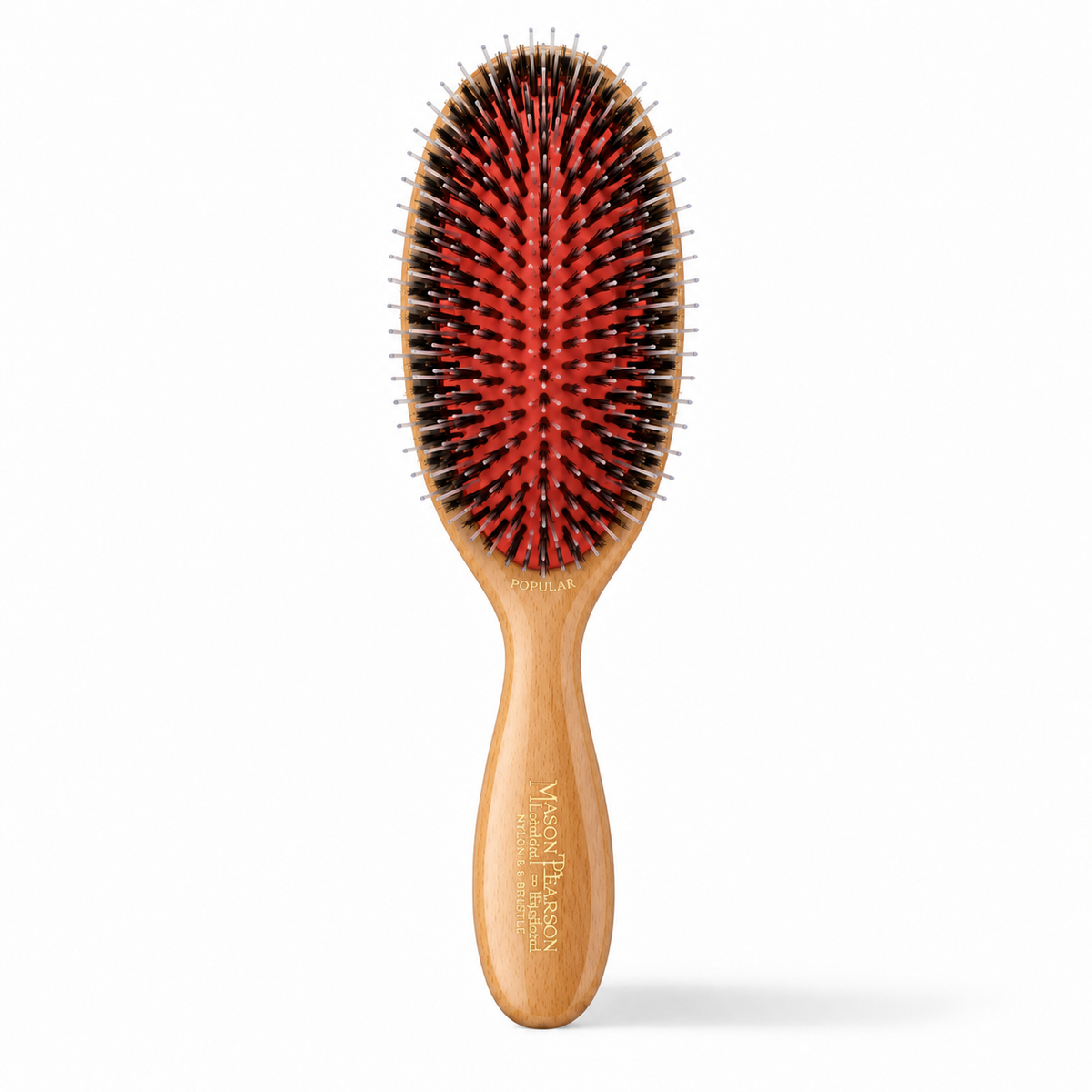 Mason Pearson Popular BN1W boar bristle and nylon hairbrush with natural wood handle