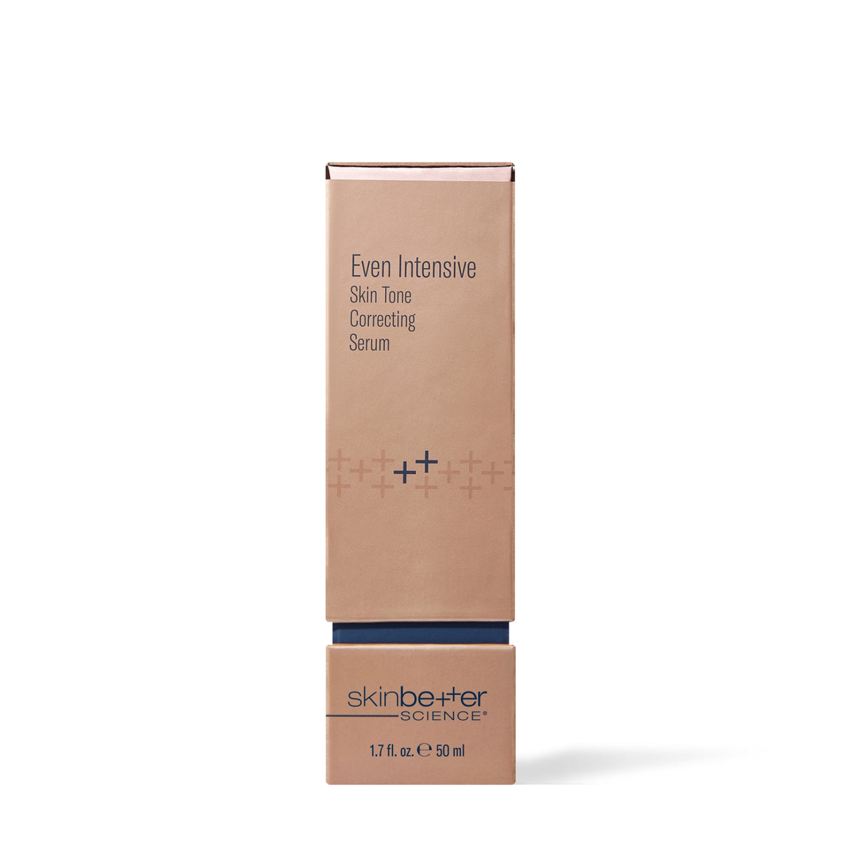 Skinbetter Science Even Intensive Skin Tone Correcting Serum 50 ml box in the new, slimmer packaging, front view on a white background