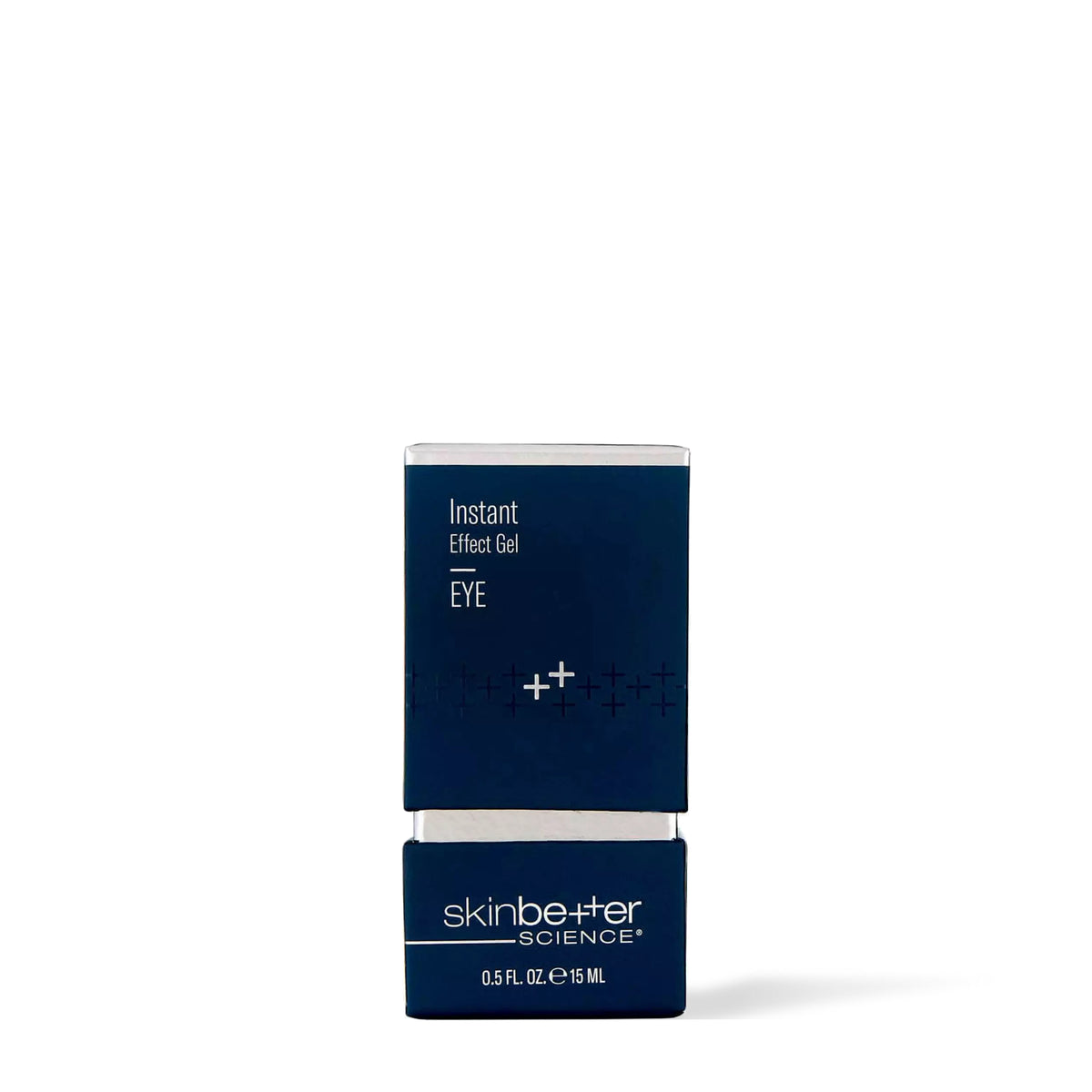 Boîte de 15 ml du Gel pour les yeux Instant Effect de Skinbetter Science, vue de face sur fond blanc