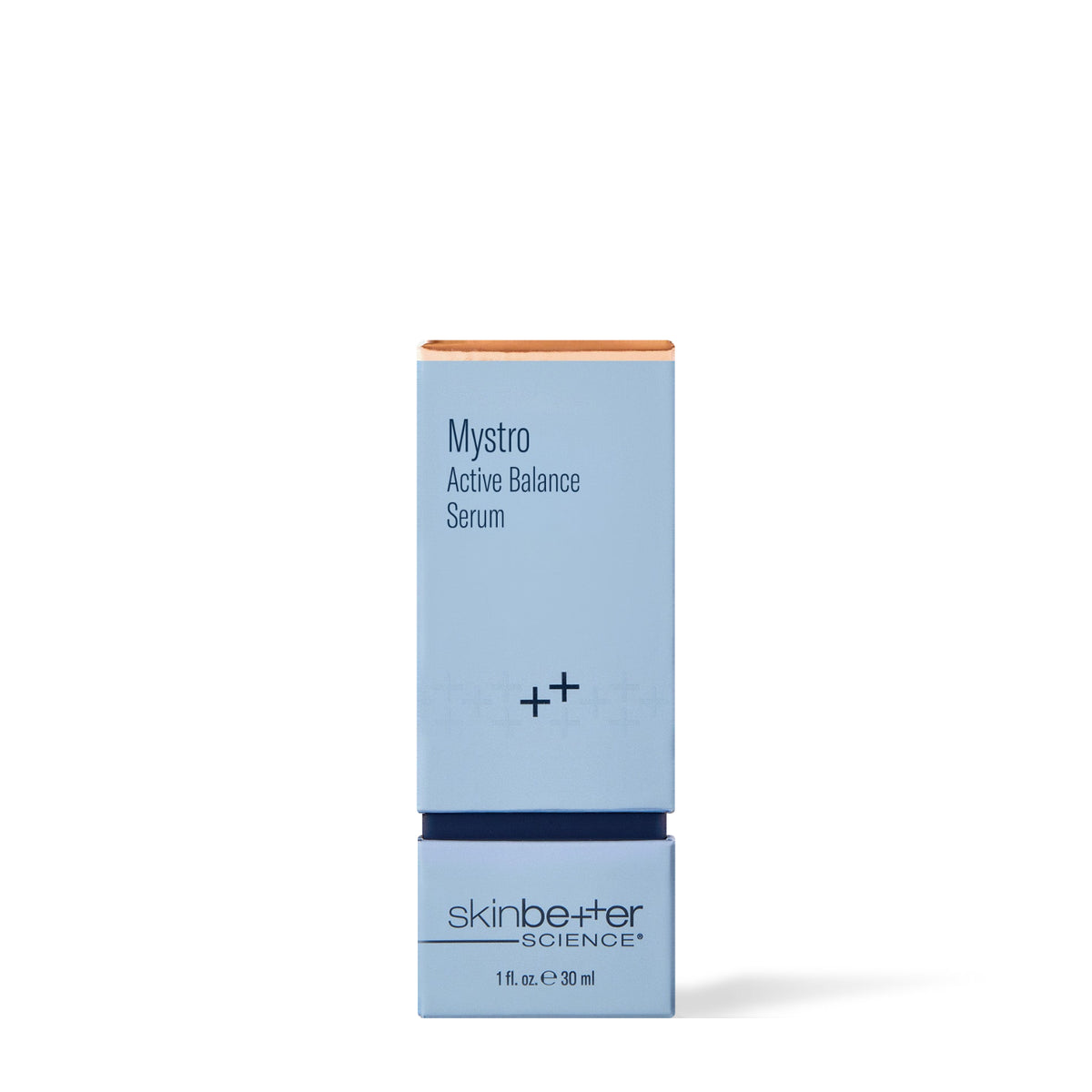 Skinbetter Science Mystro Active Balance Serum 30 ml box in the new, slimmer packaging, front view on a white background
