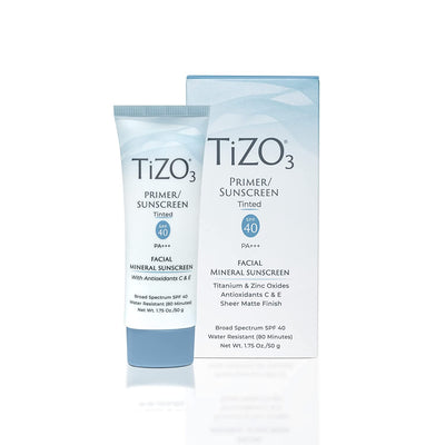 TiZO3 FACIAL PRIMER TINTED SUNSCREEN SPF 40 | Mineral sun protection | LOSHEN & CREM