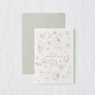 WILDFLOWER SEEDED MOTHER'S DAY CARD | Greeting & Note card | LOSHEN & CREM