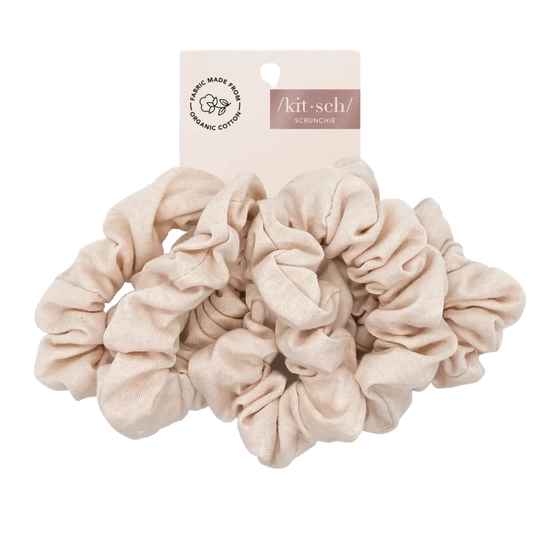 ORGANIC COTTON KNIT SCRUNCHIES - 5 PC | Hair Accessories | LOSHEN & CREM