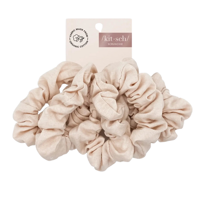 ORGANIC COTTON KNIT SCRUNCHIES - 5 PC | Hair Accessories | LOSHEN & CREM