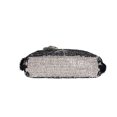 AMERICA & BEYOND SILVER FOILD TUFTED TOTE | Bag | LOSHEN & CREM