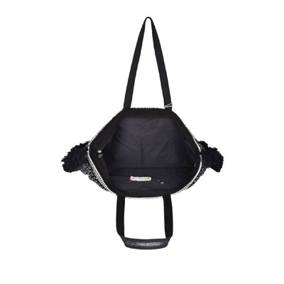 AMERICA & BEYOND SILVER FOILD TUFTED TOTE | Bag | LOSHEN & CREM