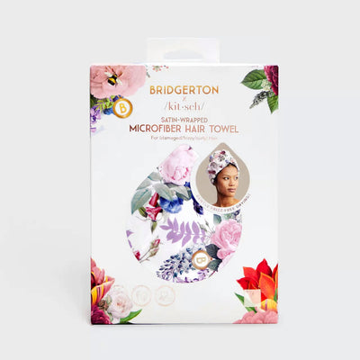 BRIDGERTON X KITSCH SATIN WRAPPED HAIR TOWEL | Hair Styling Tools | LOSHEN & CREM