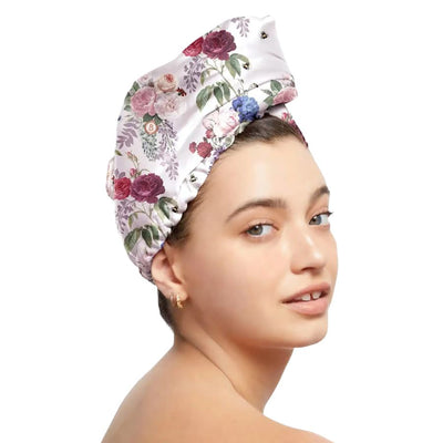 BRIDGERTON X KITSCH SATIN WRAPPED HAIR TOWEL | Hair Styling Tools | LOSHEN & CREM