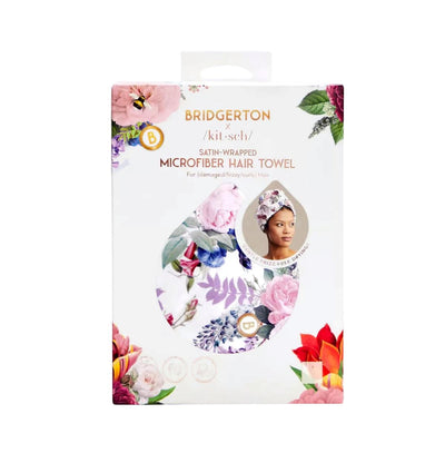BRIDGERTON X KITSCH SATIN WRAPPED HAIR TOWEL | Hair Styling Tools | LOSHEN & CREM