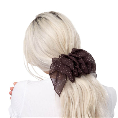CHIFFON POLKA DOT BOW BARETTE | Hair Accessories | LOSHEN & CREM
