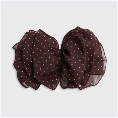 CHIFFON POLKA DOT BOW BARETTE | Hair Accessories | LOSHEN & CREM