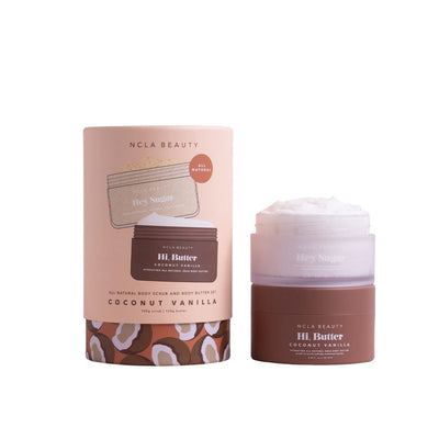 COCONUT VANILLA BODY SCRUB + BODY BUTTER GIFT SET | Body Cream | LOSHEN & CREM