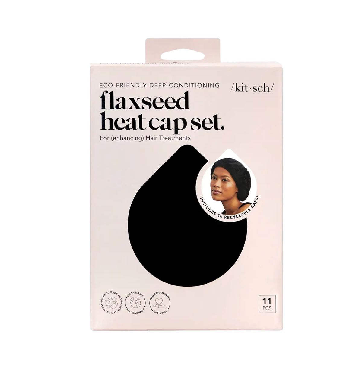 DEEP CONDITIONING FLAXSEED HEAT CAP BY KITSCH | Hair Care Wraps | LOSHEN & CREM