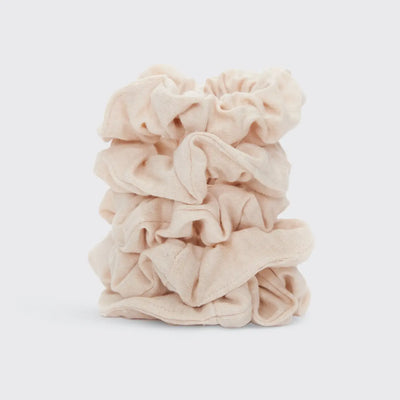 ORGANIC COTTON KNIT SCRUNCHIES - 5 PC | Hair Accessories | LOSHEN & CREM