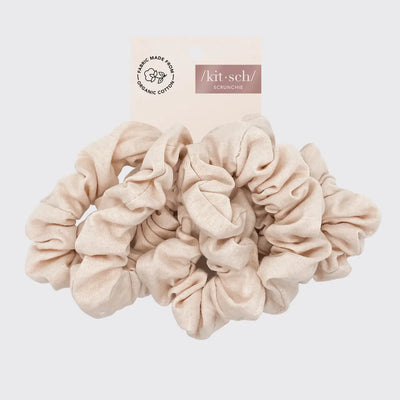 ORGANIC COTTON KNIT SCRUNCHIES - 5 PC | Hair Accessories | LOSHEN & CREM