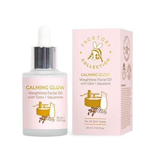 FACETORY CALMING GLOW WEIGHTLESS FACIAL OIL WITH OATS AND SQUALANE | Soothing serum | LOSHEN & CREM