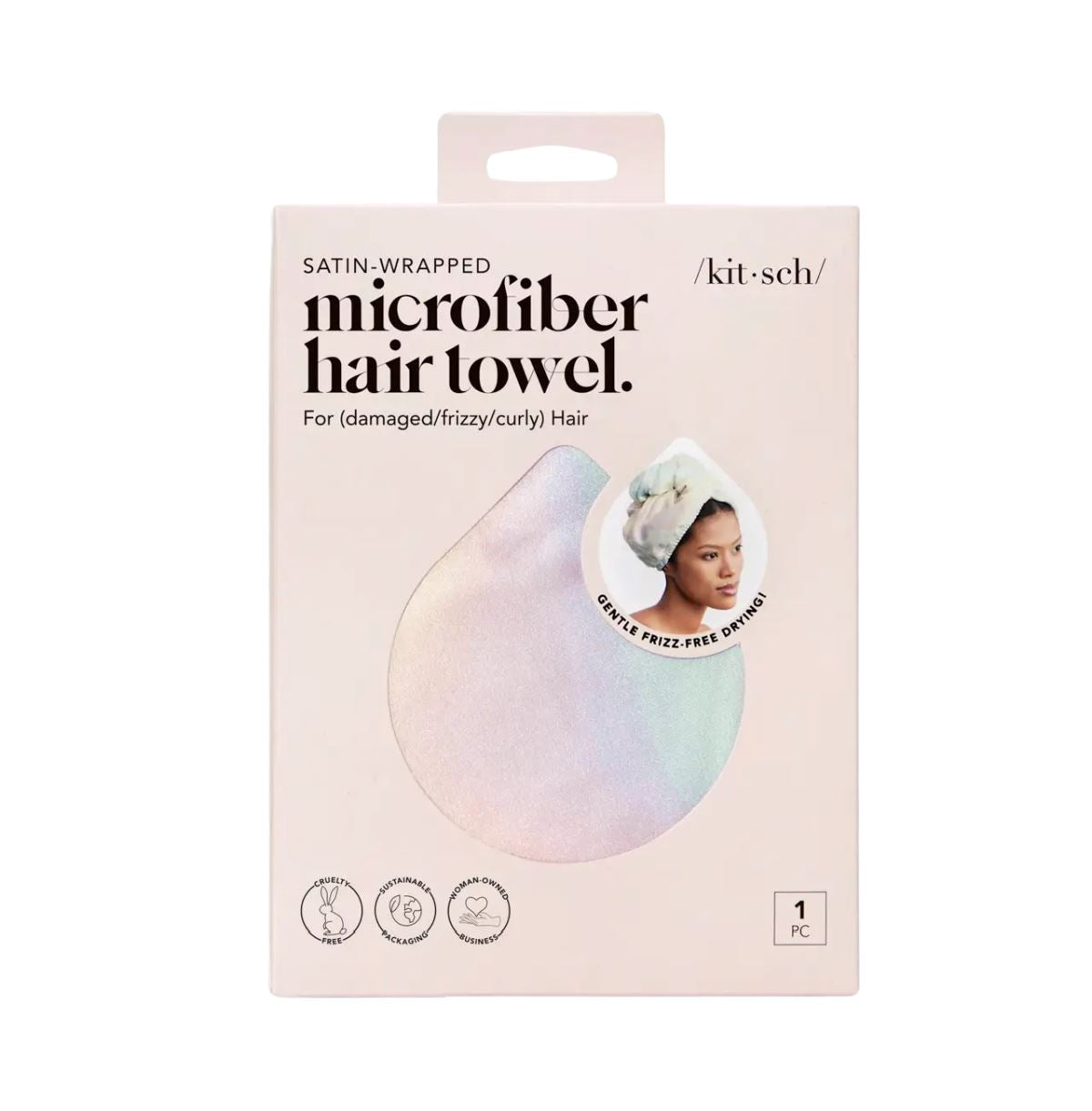 KITSCH SATIN WRAPPED HAIR TOWEL | Hair Styling Tools | LOSHEN & CREM