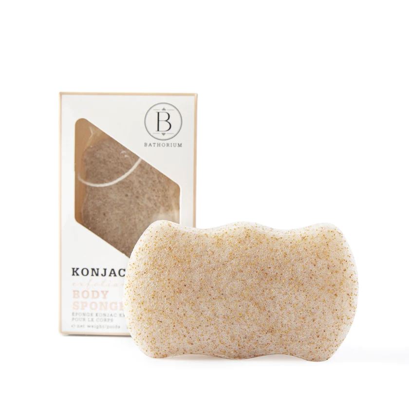 KONJAC WALNUT SHELL EXFOLIATING BODY SPONGE | Konjac sponge | LOSHEN & CREM