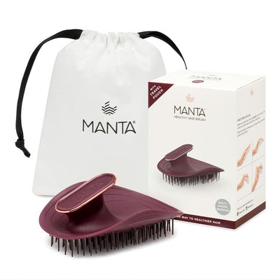 MANTA HAIR BRUSH - burgundy | Combs & Brushes | LOSHEN & CREM