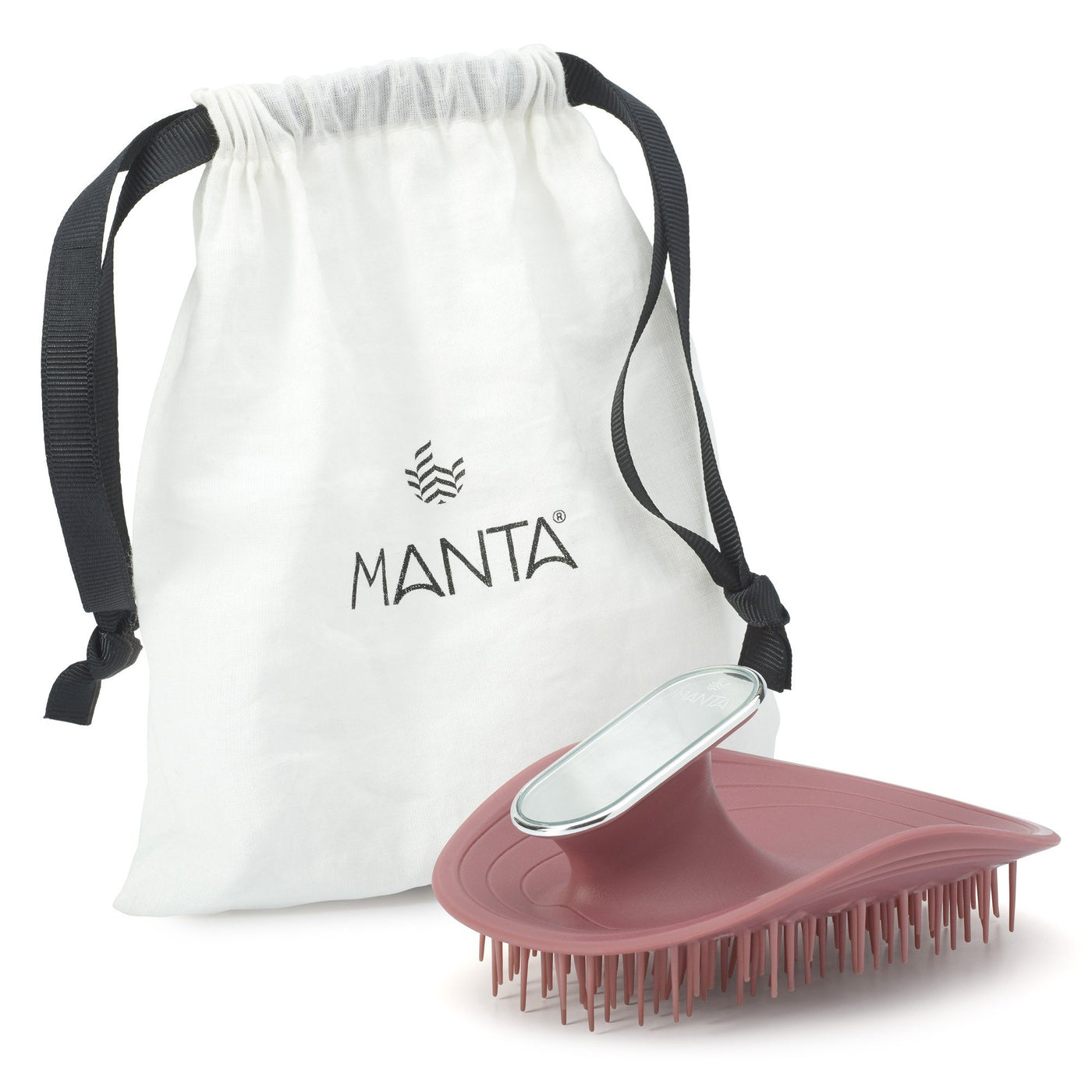 MANTA HAIR BRUSH - Cassis with mirror | Combs & Brushes | LOSHEN & CREM