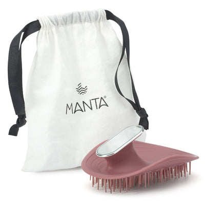 MANTA HAIR BRUSH - Cassis with mirror | Combs & Brushes | LOSHEN & CREM