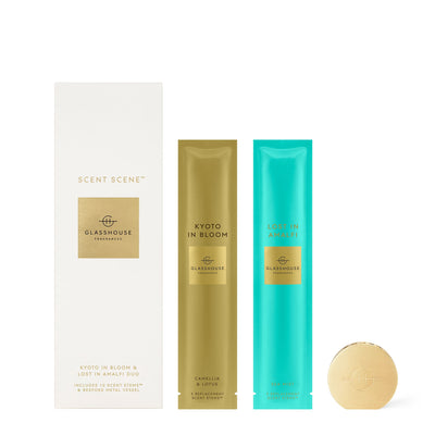 SCENT SCENE DUO-LOST IN AMALFI & KYOTO IN BLOOM  | Reeds Diffuser | LOSHEN & CREM
